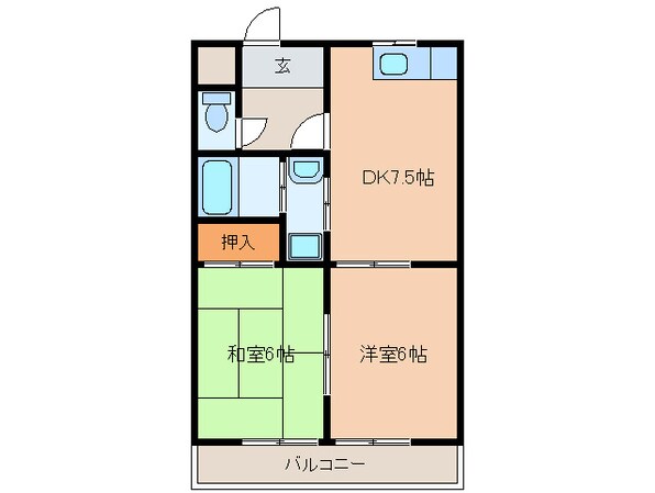 メゾン寺沢の物件間取画像